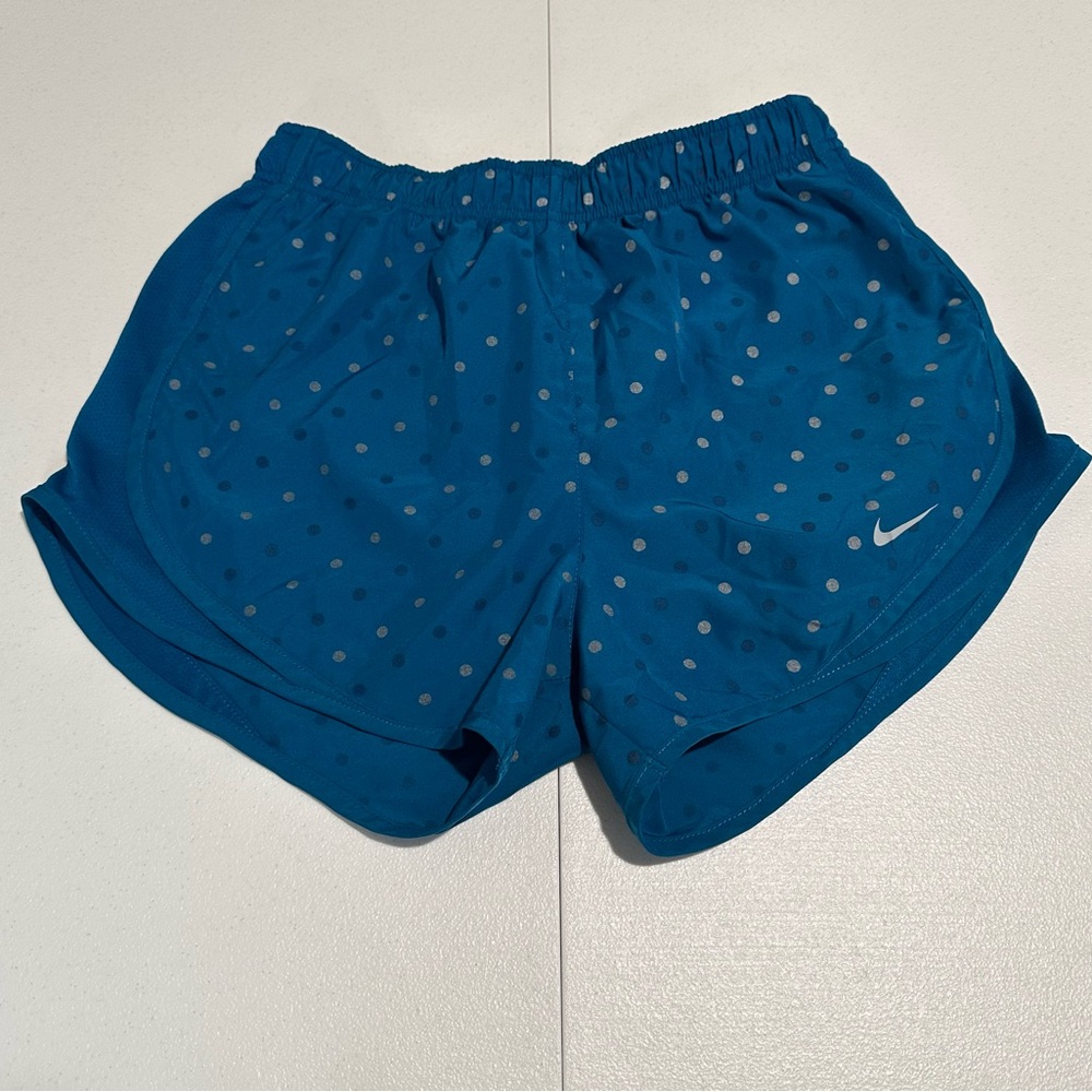 Nike Tempo Women’s Dri-Fit Running Shorts Polka Dots Lined Gym Athletic Size‎ S